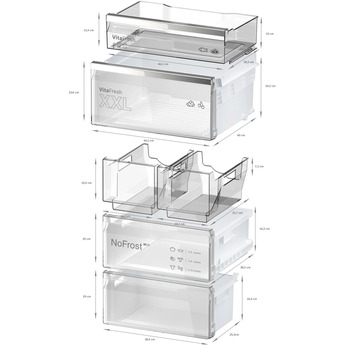 Bosch B24CB80ESW 24 Inch Counter Depth Bottom Freezer Refrigerator — thumbnail 13
