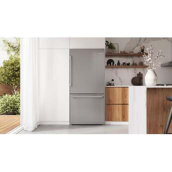 Bosch 33 Inch 100 Series Counter Depth Bottom Mount Refrigerator: Stainless Steel — thumbnail 3