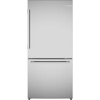 Bosch 33 Inch 100 Series Counter Depth Bottom Mount Refrigerator: Stainless Steel — thumbnail 4