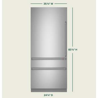Cafe 36 Inch Built-In Bottom Freezer Refrigerator: Panel Ready, Left Hinge — thumbnail 4