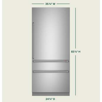 Cafe 36 Inch Built-In Bottom Freezer Refrigerator: Panel Ready, Right Hinge — thumbnail 4