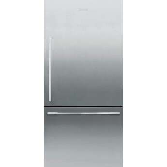 Fisher Paykel Series 5 Contemporary 32" 17.1 cu. ft. Stainless Steel Counter Depth Bottom Freezer Refrigerator with Ice Maker - Right Hinge - Energy Star