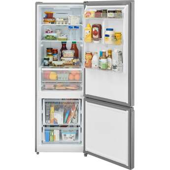 Frigidaire 24 Inch 12 Cu. Ft. Bottom Freezer Refrigeraotr With Automatic Defrost: Stainless Steel Look — thumbnail 6