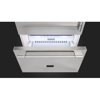 Fulgor Milano 36 Inch Built-In Bottom Freezer Refrigerator with 18.5 cu. ft. Total Capacity, Ice Maker, Total No Frost, LED Lighting, Deep-Freezing, and Holiday Mode: Stainless Steel, Left Hinge — thumbnail 11