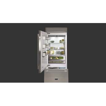 Fulgor Milano 36 Inch Built-In Bottom Freezer Refrigerator with 18.5 cu. ft. Total Capacity, Ice Maker, Total No Frost, LED Lighting, Deep-Freezing, and Holiday Mode: Stainless Steel, Left Hinge — thumbnail 3