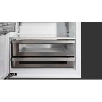 Fulgor Milano 36 Inch Built-In Bottom Freezer Refrigerator with 18.5 cu. ft. Total Capacity, Ice Maker, Total No Frost, LED Lighting, Deep-Freezing, and Holiday Mode: Stainless Steel, Left Hinge — thumbnail 4