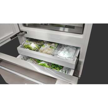 Fulgor Milano 36 Inch Built-In Bottom Freezer Refrigerator with 18.5 cu. ft. Total Capacity, Ice Maker, Total No Frost, LED Lighting, Deep-Freezing, and Holiday Mode: Stainless Steel, Left Hinge — thumbnail 7