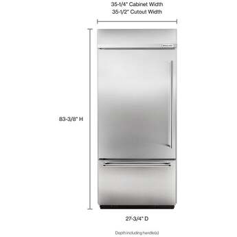 Kitchen Aid KitchenAid 36" 20.9 cu. ft. Stainless Steel Built-In Bottom Freezer Refrigerator — thumbnail 7