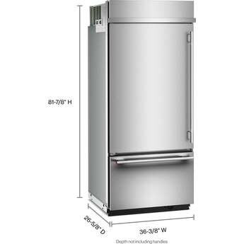 KitchenAid KBBL336SPS 20.8 Cu. Ft. 36" Built-In Bottom Mount Refrigerator Stainless Steel with PrintShield Finish — thumbnail 2