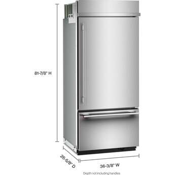 KitchenAid KBBR336SPS 20.8 Cu. Ft. 36" Built-In Bottom Mount Refrigerator Stainless Steel with PrintShield Finish — thumbnail 5
