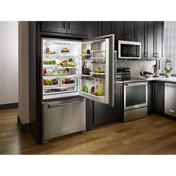 Kitchen Aid KitchenAid 33" 22 cu. ft. Stainless Steel Full Depth Non Dispense Bottom Mount R — thumbnail 4