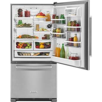 Kitchen Aid KitchenAid 33" 22 cu. ft. Stainless Steel Full Depth Non Dispense Bottom Mount R — thumbnail 5