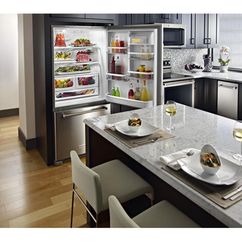 Kitchen Aid KitchenAid 33" 22 cu. ft. Stainless Steel Full Depth Non Dispense Bottom Mount R — thumbnail 6