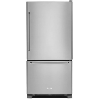 KitchenAid 30" 19 cu. ft. Stainless Steel Full Depth Non Dispense Bottom Mount R