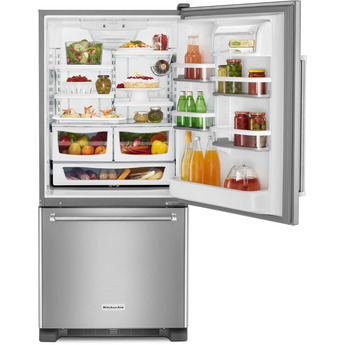 KitchenAid 30" 19 cu. ft. Stainless Steel Full Depth Non Dispense Bottom Mount R — thumbnail 5