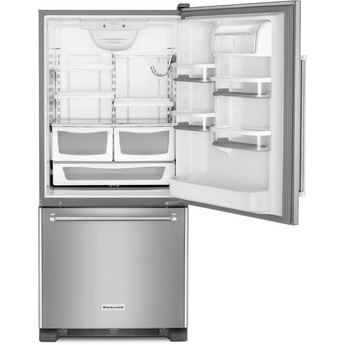 KitchenAid 30" 19 cu. ft. Stainless Steel Full Depth Non Dispense Bottom Mount R — thumbnail 7