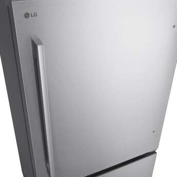 LG 33 Inch 26 Cu. Ft. Bottom-Mount Refrigerator: Fingerprint Resistant Stainless Steel — thumbnail 5