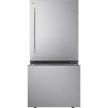 LG 33 Inch 26 Cu. Ft. Bottom-Mount Refrigerator: Fingerprint Resistant Stainless Steel — thumbnail 9
