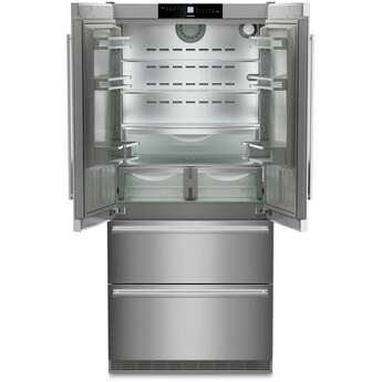Liebherr 36 Inch Built-In French Door Refrigerator with 19.5 Cu. Ft. Total Capacity, DuoCooling, SuperFrost, SuperCool, LED Lighting, NoFrost, Door Alarm, IceMaker, Star-K Certified, and Sabbath Mode: Stainless Steel — thumbnail 2