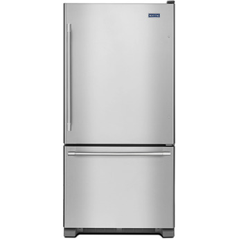 Maytag 33" 22.0 cu. ft. Fingerprint Resistant Stainless Steel Bottom Freezer Refrigerator - Energy Star