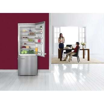 Miele KFN15943DESS 30 Inch Counter Depth Bottom Freezer Refrigerator: Stainless Stainless Steel — thumbnail 3