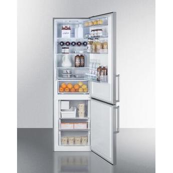 Summit FFBF192SSBIIM 24 Inch Counter Depth Bottom Freezer Refrigerator, in Stainless Steel — thumbnail 4