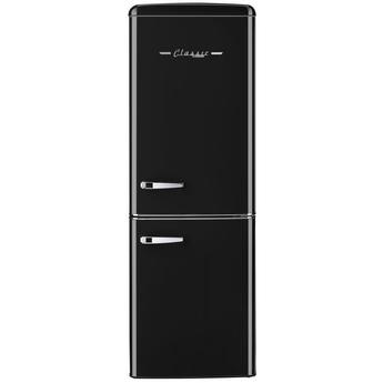 Unique UGP215LBAC 22 Inch Counter Depth Bottom Freezer Refrigerator, in Midnight Black
