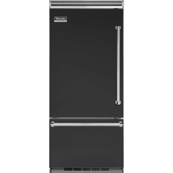Viking VCBB5363ELCS 5 Series 36 Inch Cast Black Counter Depth Bottom Freezer Refrigerator