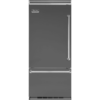 Viking VCBB5363ELDG  5 Series 36 Inch Damascus Grey Counter Depth Bottom Freezer Refrigerator
