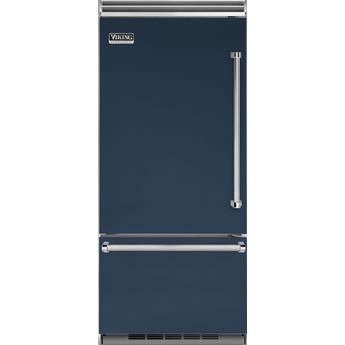 Viking VCBB5363ELSB 5 Series 36 Inch Slate Blue Counter Depth Bottom Freezer Refrigerator