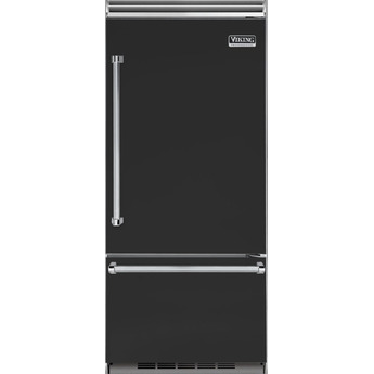 Viking VCBB5363ERCS 5 Series 36 Inch Cast Black Counter Depth Bottom Freezer Refrigerator