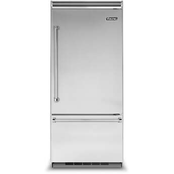Viking VCBB5363ERCS 5 Series 36 Inch Cast Black Counter Depth Bottom Freezer Refrigerator — thumbnail 4