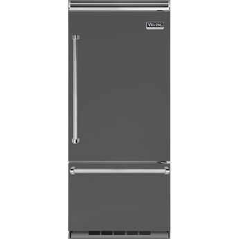 Viking VCBB5363ERDG  5 Series 36 Inch Damascus Grey Counter Depth Bottom Freezer Refrigerator