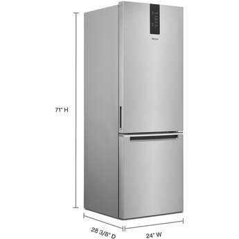 Whirlpool WRB543CMJZ 24 Inch Fingerprint-Resistant Stainless Steel Counter Depth Bottom Freezer Refrigerator — thumbnail 17