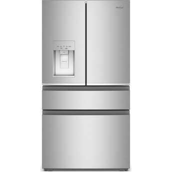 Whirlpool 36-Inch 22 Cu. Ft. Capacity Counter Depth 4-Door French Door Refrigerator With In-Door Nugget Ice Maker: Fingerprint-Resistant Stainless Steel