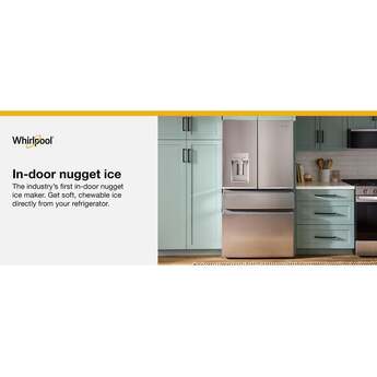 Whirlpool 36-Inch 22 Cu. Ft. Capacity Counter Depth 4-Door French Door Refrigerator With In-Door Nugget Ice Maker: Fingerprint-Resistant Stainless Steel — thumbnail 9