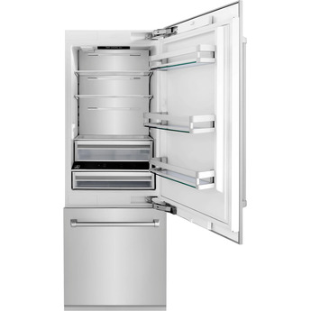Z Line 30 Inch 16.1 cu. ft. Built-In 2-Door Bottom Freezer Refrigerator with Internal Water and Ice Dispenser: Stainless Steel — thumbnail 39