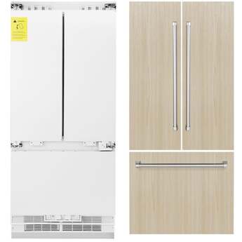 Z Line 36 Inch 19.6 cu. Ft. Panel Ready Built-In 3-Door French Door Refrigerator with Internal Water and Ice Dispenser: Panel Ready — thumbnail 22
