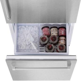 Z Line ZLINE 30 Inch 16.1 cu. ft. Built-In 2-Door Bottom Freezer Refrigerator: Durasnow Stainless Steel — thumbnail 19