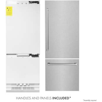 Z Line ZLINE 30 Inch 16.1 cu. ft. Built-In 2-Door Bottom Freezer Refrigerator: Durasnow Stainless Steel — thumbnail 25