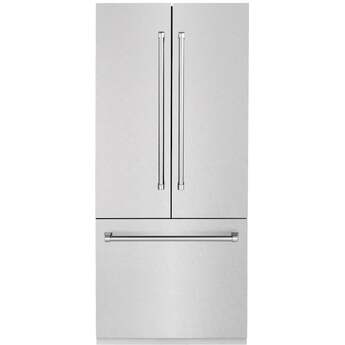 Z Line ZLINE 36 Inch 19.6 cu. ft. Built-In 3-Door French Door Freezer Refrigerator: Durasnow Stainless Steel — thumbnail 18