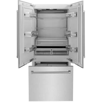 Z Line ZLINE 36 Inch 19.6 cu. ft. Built-In 3-Door French Door Freezer Refrigerator: Durasnow Stainless Steel — thumbnail 26