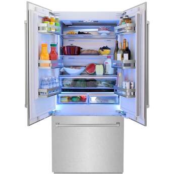 Z Line ZLINE 36 Inch 19.6 cu. ft. Built-In 3-Door French Door Freezer Refrigerator: Durasnow Stainless Steel — thumbnail 29