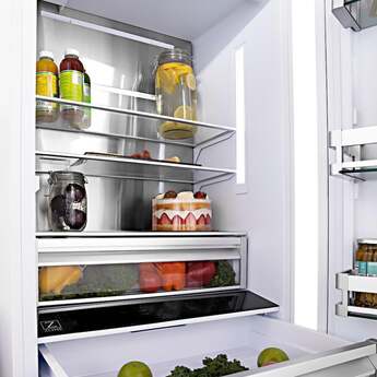 Z Line 36 Inch Autograph Edition 19.6 cu. ft. Built-in 2-Door Bottom Freezer Refrigerator with Internal Water and Ice Dispenser: Stainless Steel With Gold Accents — thumbnail 30