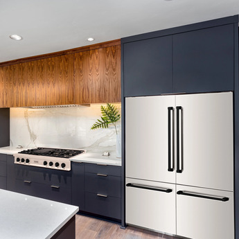 Z Line 60 Inch Built-In French Door Refrigerator with 32.2 cu. ft. Capacity, Adjustable Shelves, CrispControl Drawer, Twin Cooling+, Internal Water Dispenser, Ice Maker, and ENERGY STAR : Stainless Steel With Matte Black Accents — thumbnail 36