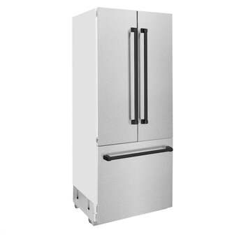 Z Line ZLINE 36 Inch Autograph Edition 19.6 cu. ft. Built-in 3-Door French Door Refrigerator: Durasnow Stainless Steel With Matte Black Accents — thumbnail 45