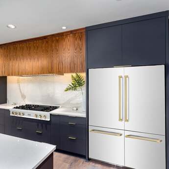 Z Line Autograph Edition 60 Inch Built-In 4-Door French Door Refrigerator with 32.2 cu. ft. Capacity, Adjustable Shelves, CrispControl Drawer, Twin Cooling+, Internal Water Dispenser, Ice Maker, and ENERGY STAR : Durasnow Stainless Steel With Champagne Bronze Accents — thumbnail 46