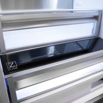 Z Line Autograph Edition 60 Inch Built-In 4-Door French Door Refrigerator with 32.2 cu. ft. Capacity, Adjustable Shelves, CrispControl Drawer, Twin Cooling+, Internal Water Dispenser, Ice Maker, and ENERGY STAR : Durasnow Stainless Steel With Polished Gold Accents — thumbnail 37