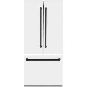 Z Line ZLINE 36 Inch Autograph Edition 19.6 cu. ft. Built-in 3-Door French Door Refrigerator: White Matte With Matte Black Accents — thumbnail 26