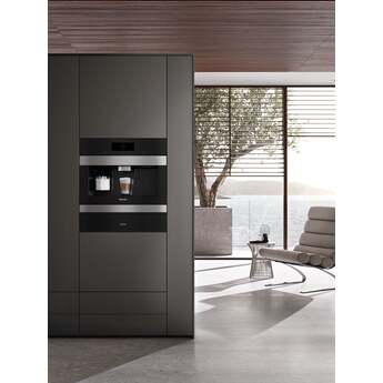 Miele 30 Inch Built-In Smart Coffee Machine with DirectWater, CoffeeSelect, M Touch w/ MotionReact, AutoDescale, AutoClean, CupSensor, EasyClick Milk System, One Touch for Two, Wi-Fi Enabled, Miele@home, 10 User Profiles, 24+ Coffee and Tea Drinks, Automatic Rinse/Cleaning Program and Integrated LED Lighting: Stainless Steel — thumbnail 3